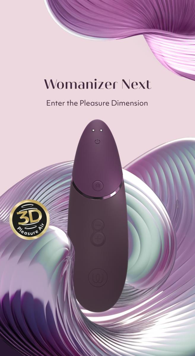 Womanizer Next 3D Pleasure Air Clitoral Stimulator With Climax Control -  Black