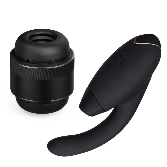 Double Down Collection Arcwave Voy kompakter Stroker & Womanizer InsideOut