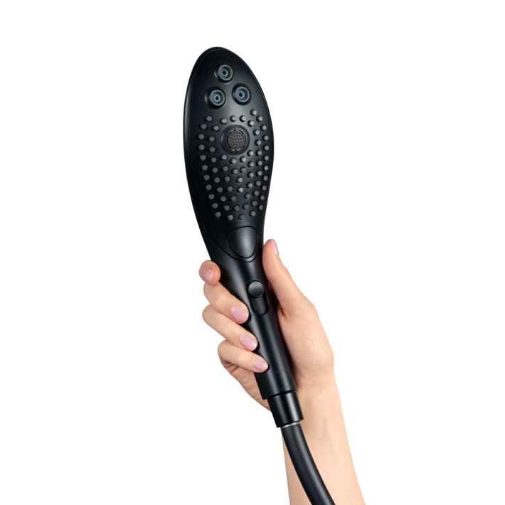 Wave-Black Black 2-in-1 Pleasure stimulation shower head, as seen on Netflix