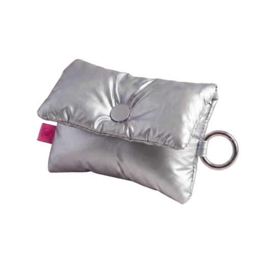 Snap Zubehörtasche Silber Silberne Schlüsselanhänger-Tasche als Accessoire für Womanizer Snap