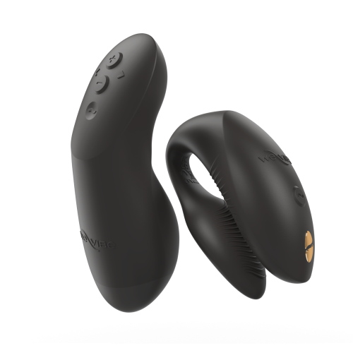 Chorus Pro - Satin Black Satin Black Couples Vibrator with Squeeze Remote