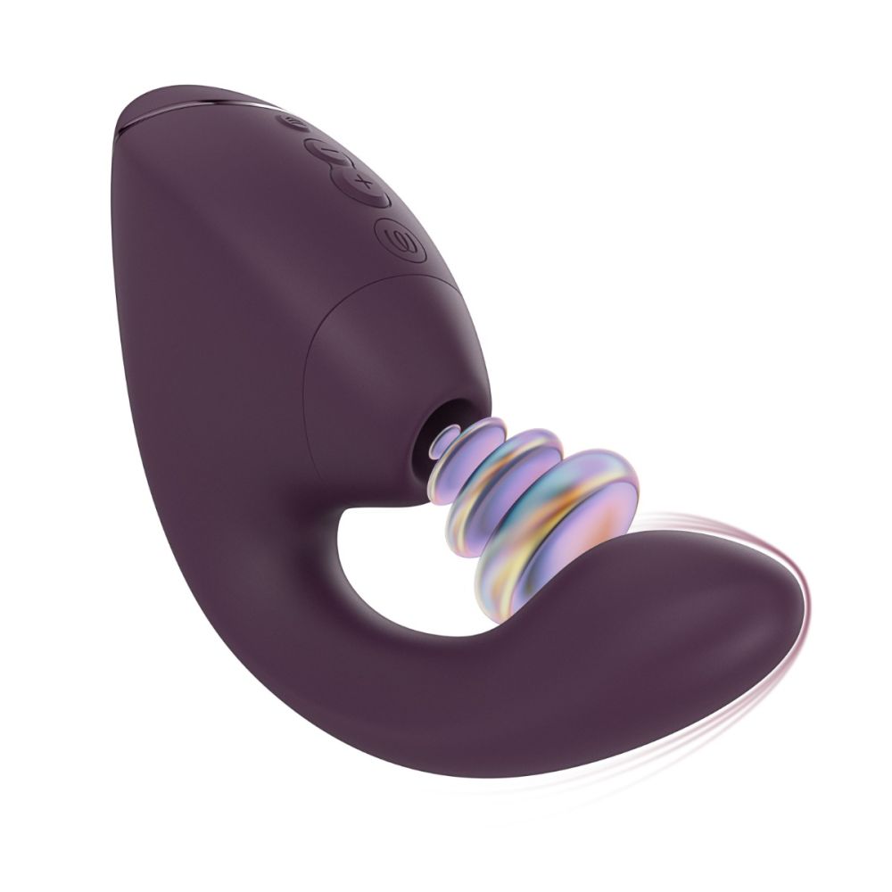 Next Duo Dark Purple Dunkelviolett Klitoraler & G-Punkt Dual-Stimulator mit 3D Pleasure Air