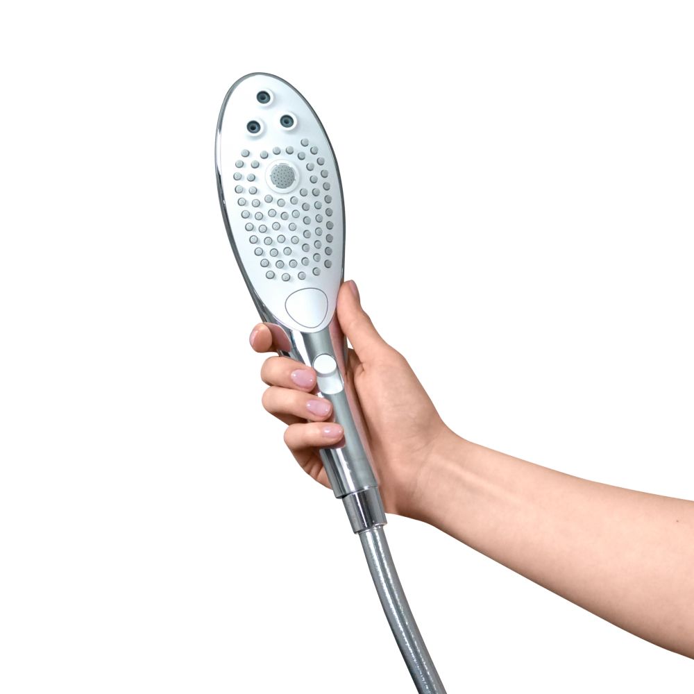 Wave-Chrome Chrome 2-in-1 Pleasure stimulation shower head, as seen on Netflix