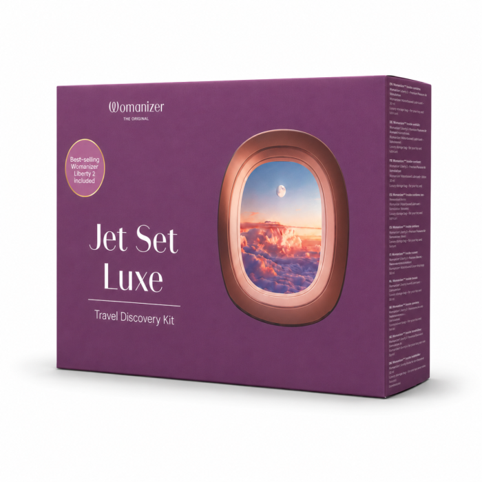 Jet Set Luxe Kit Dunkelviolett Clitoral Stimulator & Travel Kit