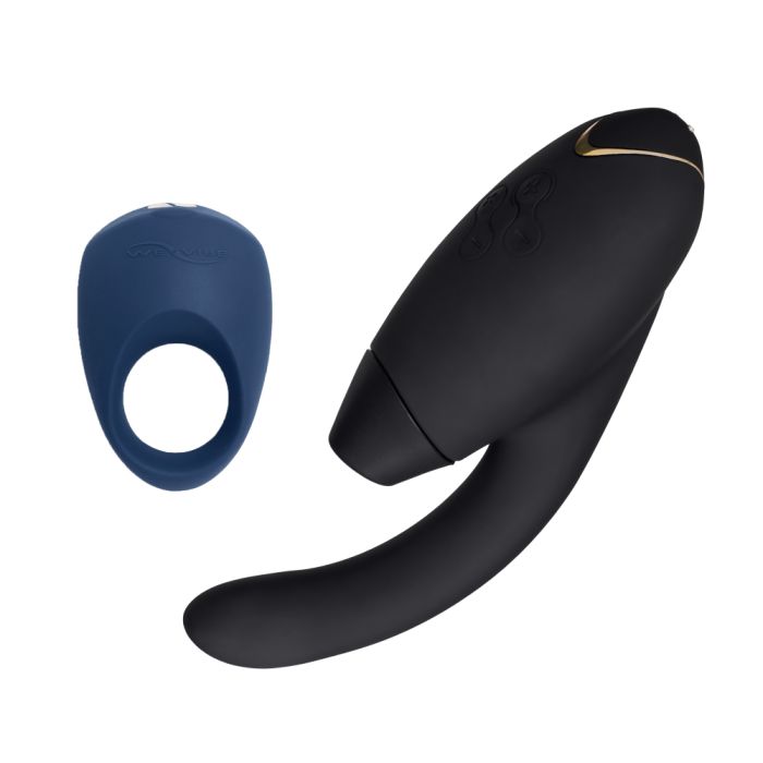 Kinky Couple Collection A vibrating penis ring by We-Vibe & Womanizer's first Dual Stimulator
