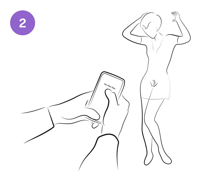 With the toy inserted, turn the toy on by pressing the control button on its base. Cycle through different vibration pattern modes and intensity levels by using the control button on the toy or the We-Vibe app.
